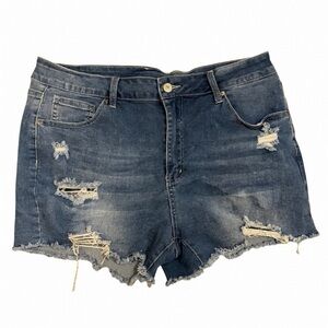Marshalls Blue Distressed Jean Shorts